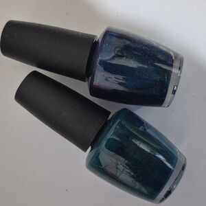 OPI Professional Nail Polish Set Deep Blue and Teal Nail duo
